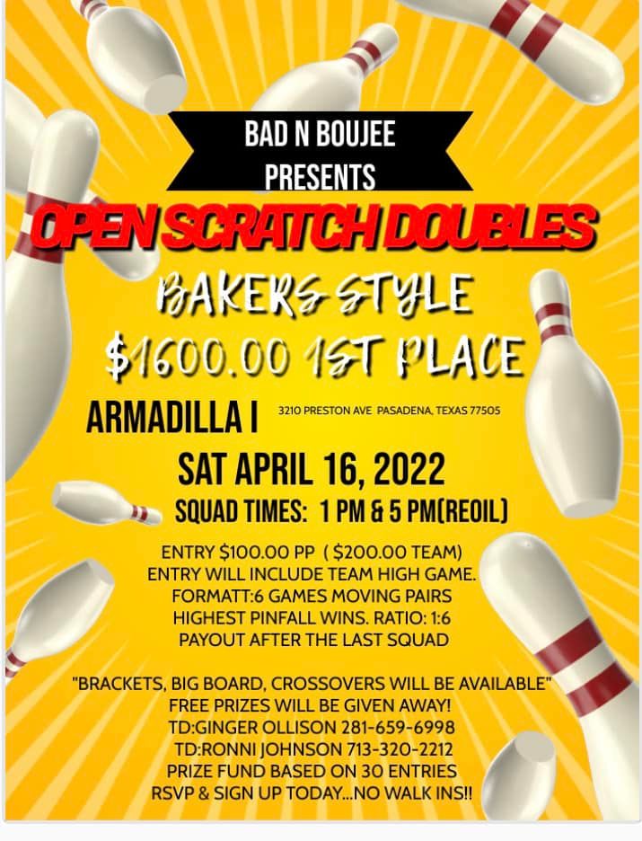 Bad N Boujee Open Scratch Doubles Bowling Tournament Southern TNBA