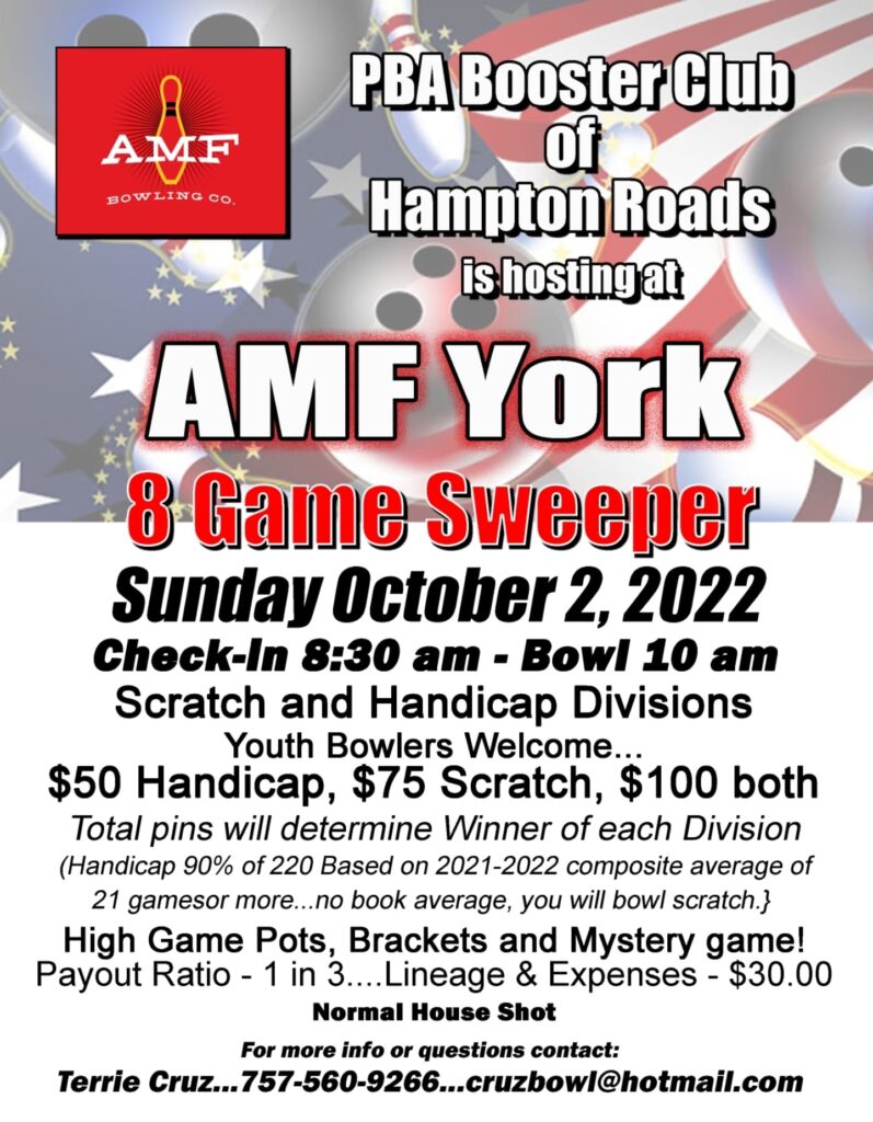 AMF York 8 Game Sweeper Bowling Tournament Southern TNBA & USBC
