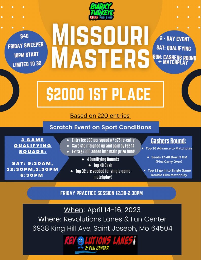 Missouri Masters Scratch Bowling Tournament