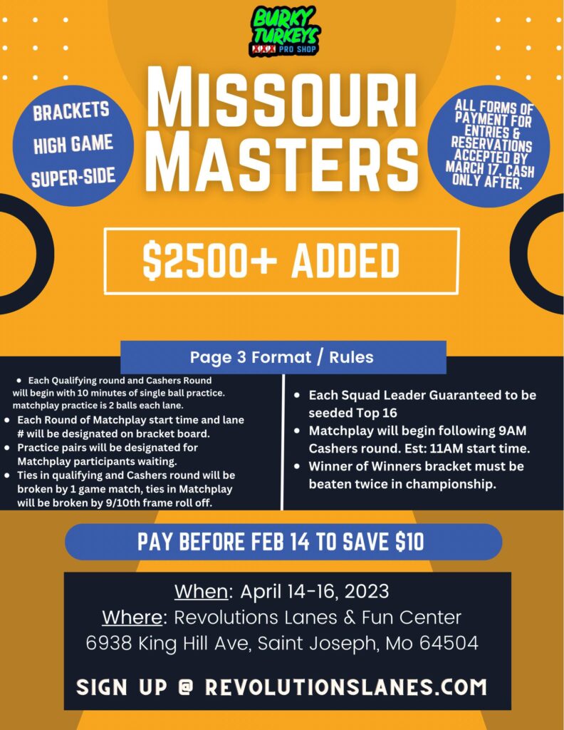 Missouri Masters Scratch Bowling Tournament