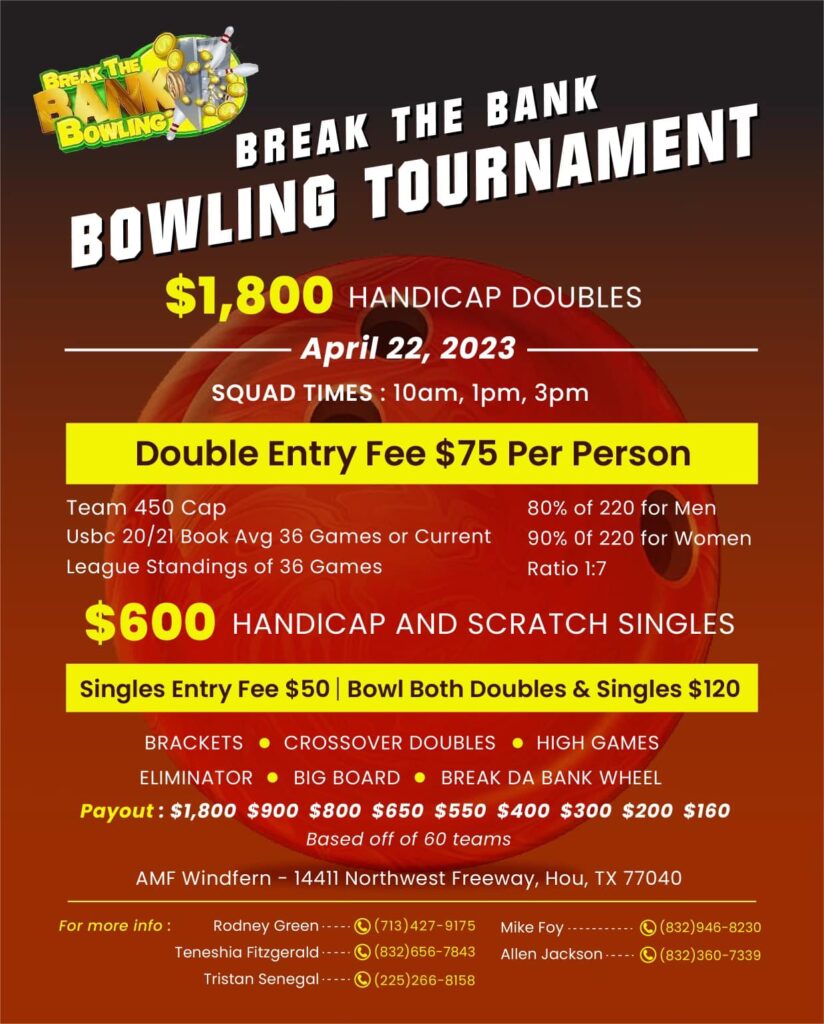 Break the Bank Bowling Tournament