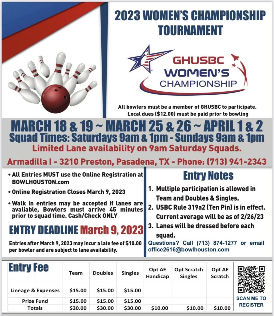 2023 Women's Championship Bowling Tournament Southern TNBA & USBC