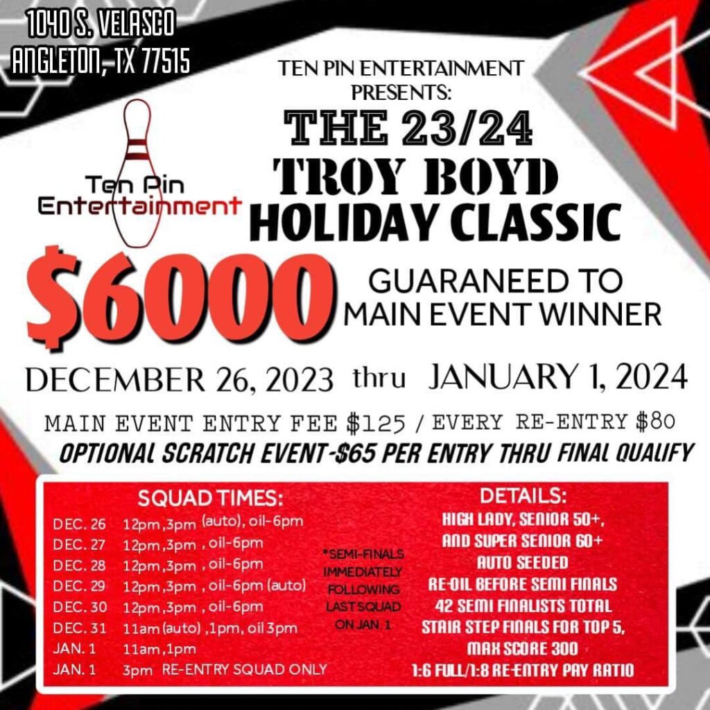 The 23-24 Troy Boyd Holiday Classic Bowling Tournament