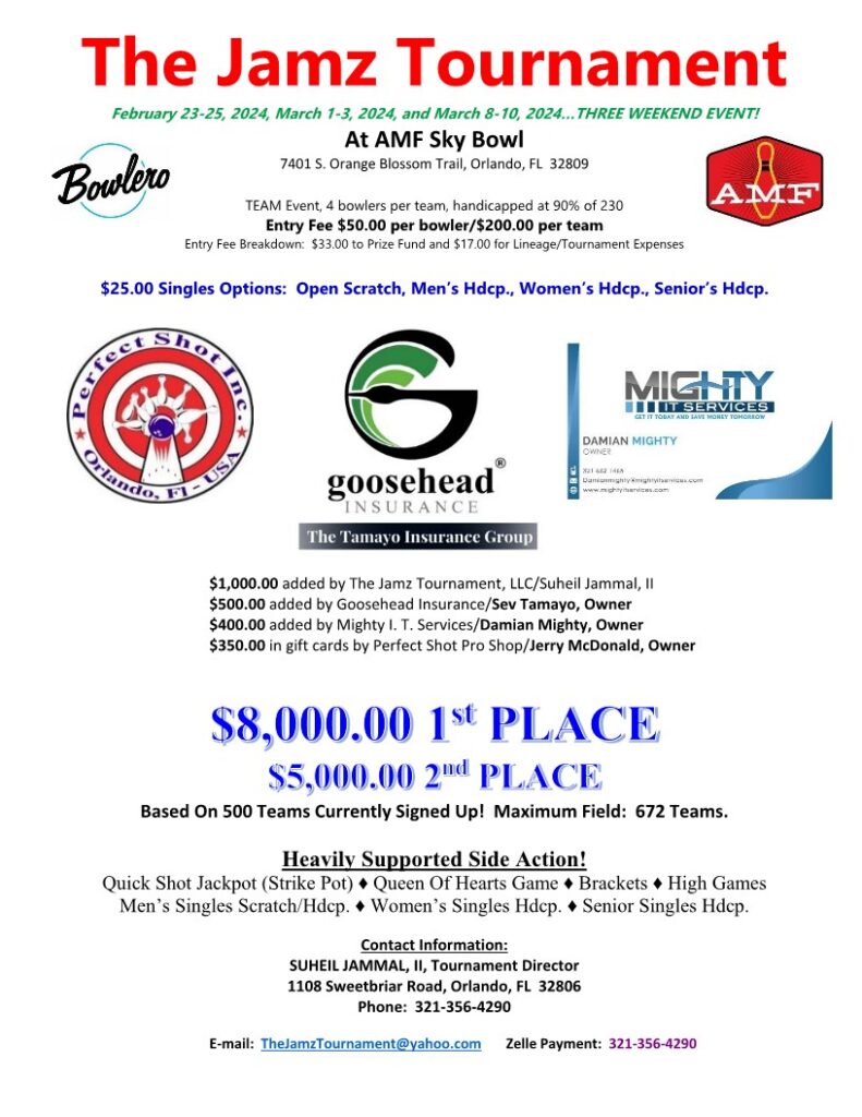 The Jamz Bowling Tournament Southern TNBA & USBC Bowling Tournaments