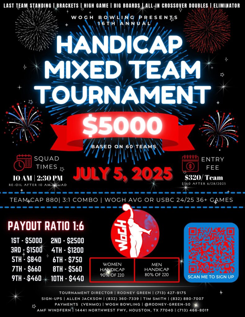 WOGH Handicap Mixed Team Bowling Tournament