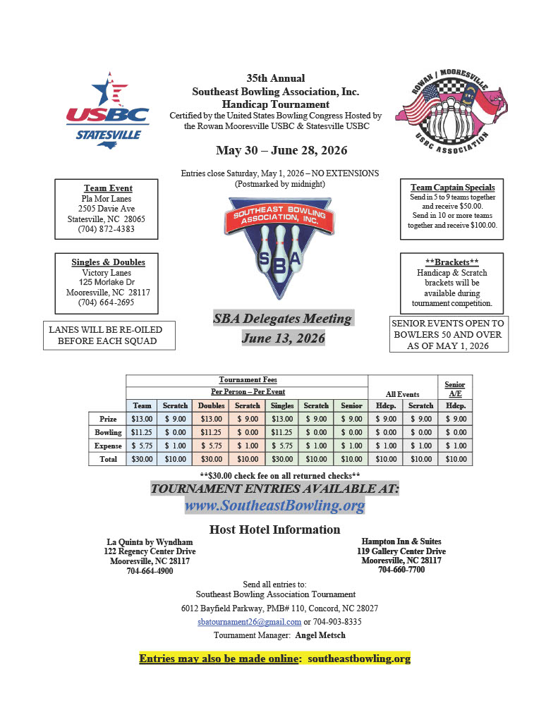 35th Annual Southeastern Bowling Tournament