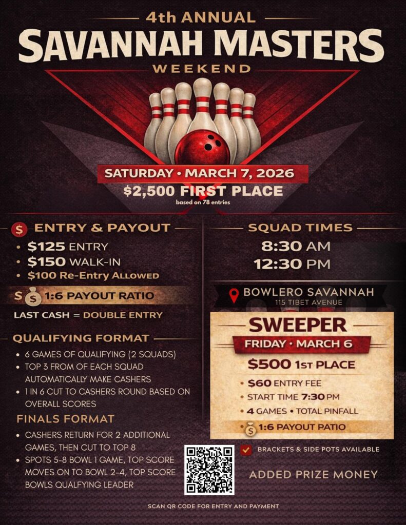 4th Annual Savannah Masters Sweeper Bowling Tournament
