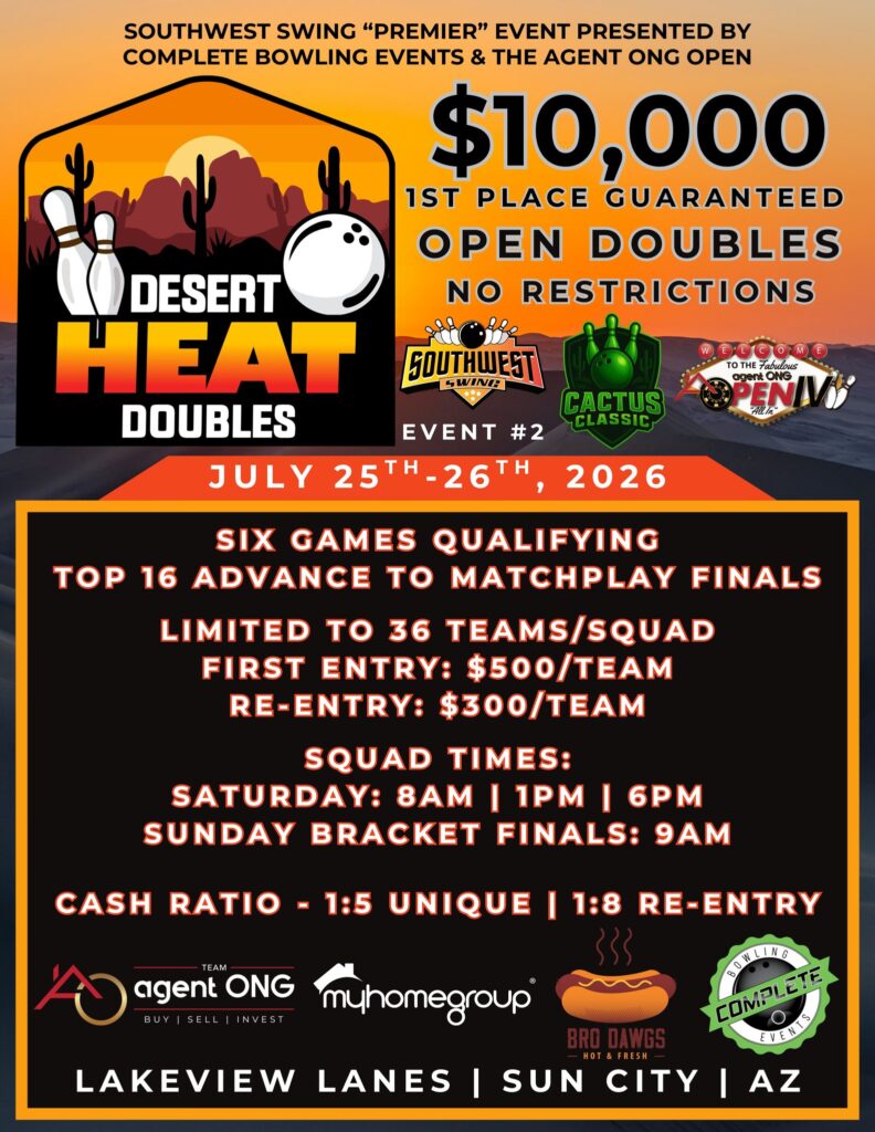 Southwest Swing Premier Desert Heat Open Doubles Bowling Tournament