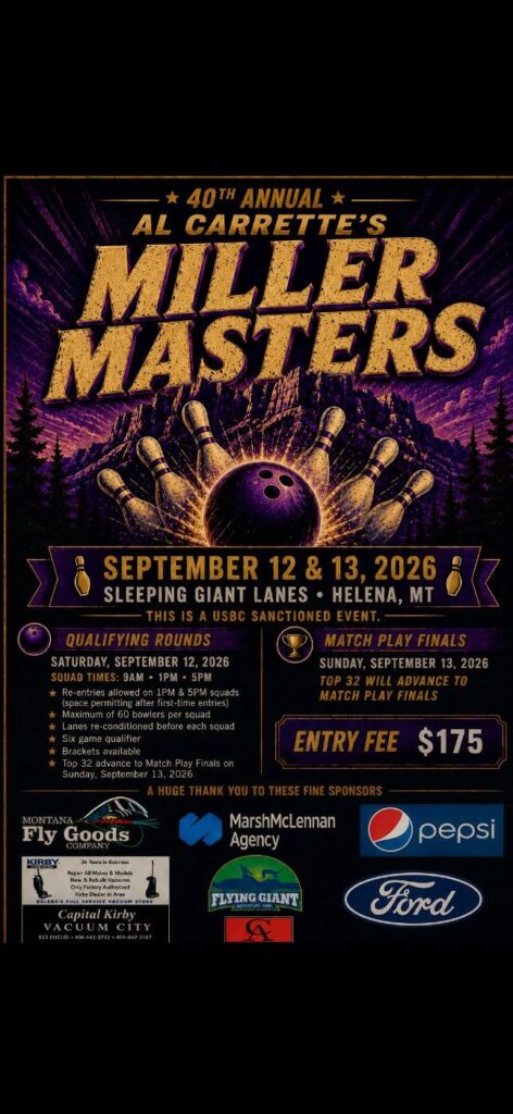 40th Annual Al Carette's Miller Masters Bowling Tournament
