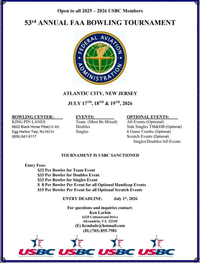 53rd Annual FAA USBC Bowling Tournament