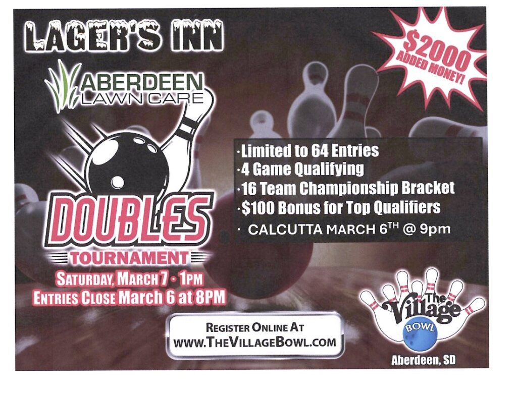 Village Lanes Lagers Inn Doubles Bowling Tournament